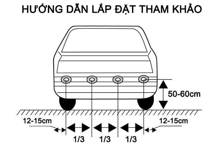 Hướng dẫn lắp đặt mắt cảm biến lùi